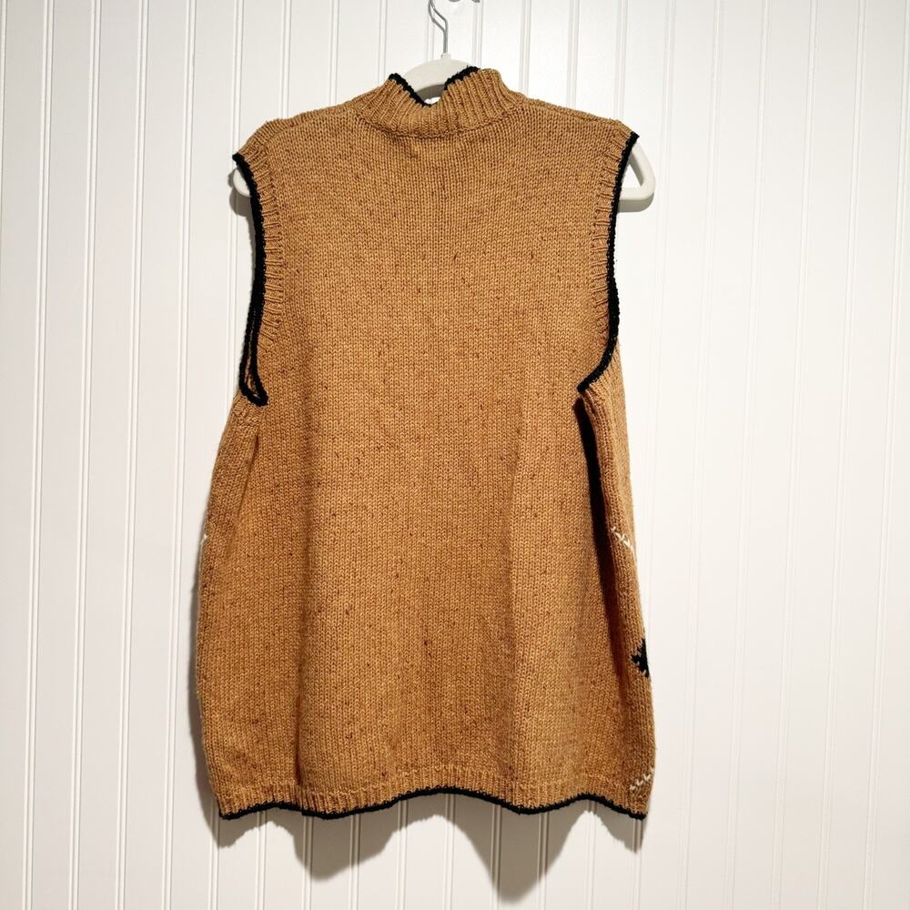 St Johns Bay Wool Argyle Sweater Vest Zip Front Womens 1X - Picture 5 of 5